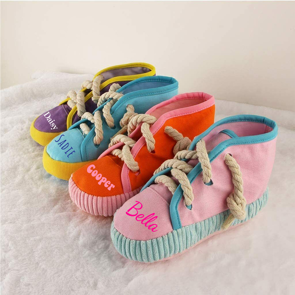 Personalized Puppy Soft Cotton Shoes Chew Toy | BKPet155