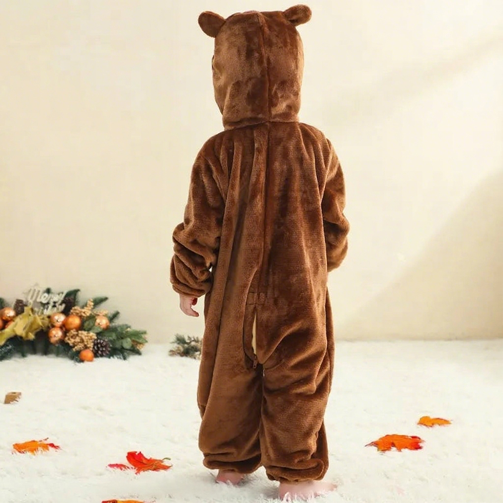 Personalized Leather Patch Baby Animal Romper  | CWBaby287