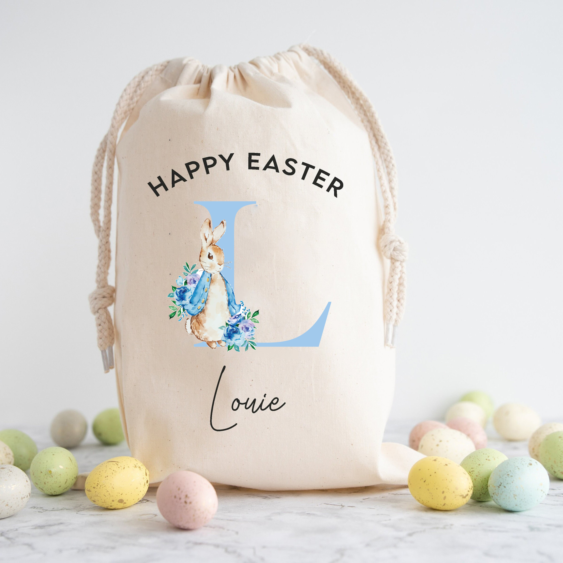 Personalized Name & Initial Easter Gift Sack | CWEaster23