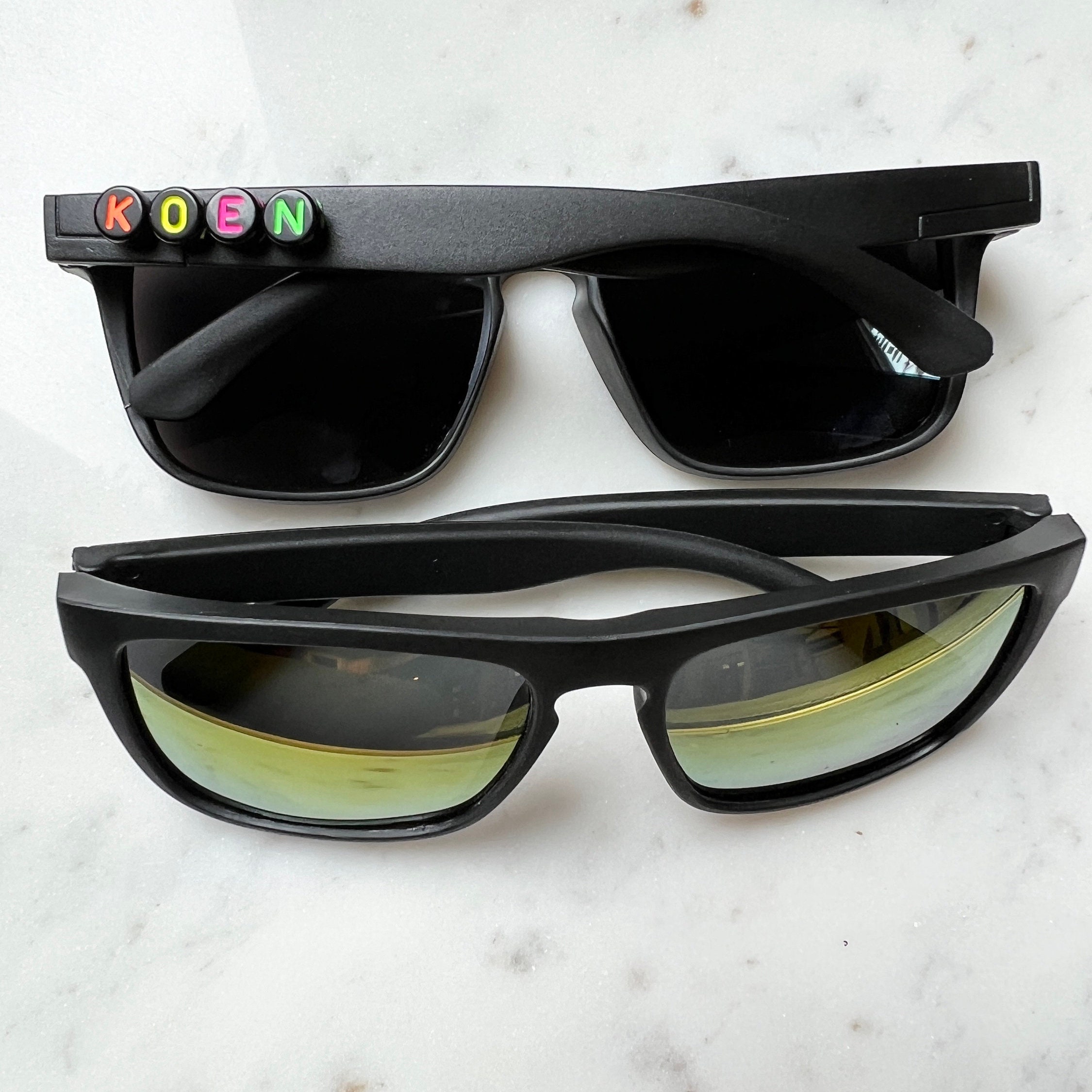 Personalized Colorful Letters Sunglasses For Kids | CWBeach96