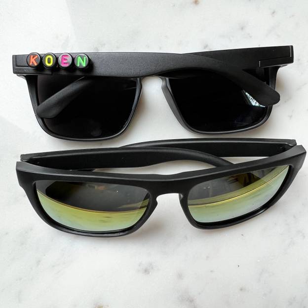Personalized Colorful Letters Sunglasses For Kids | CWBeach96