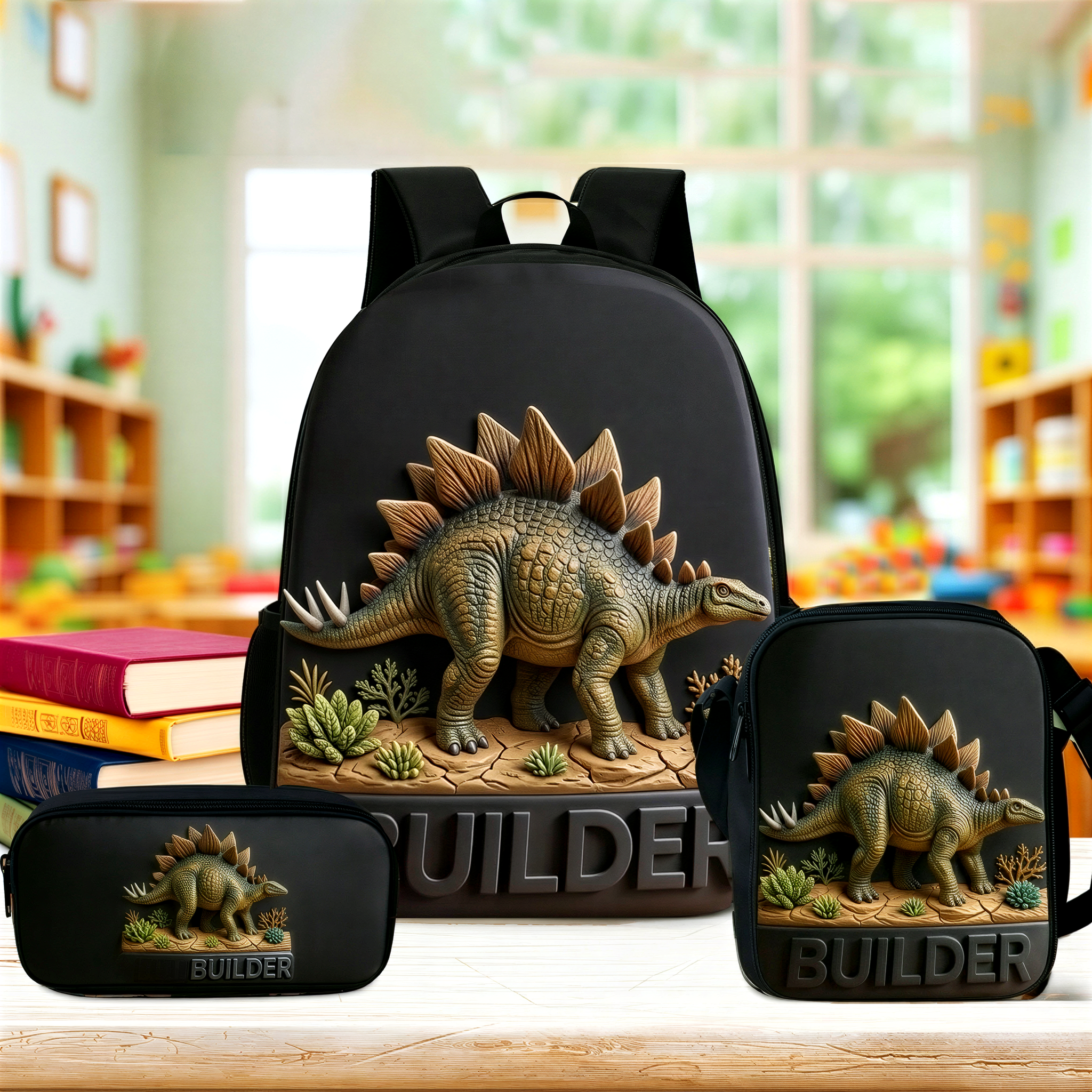 Personalized Kid Dinosaur Backpack Set | CWPack365
