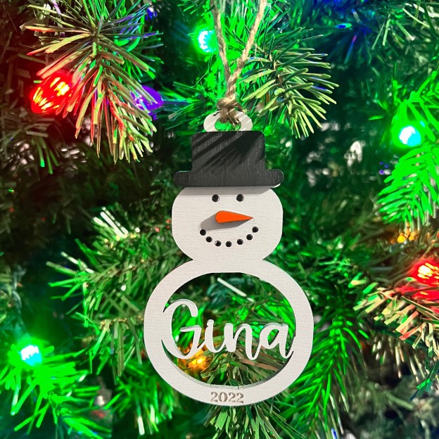 Personalized Snowman Wooden Christmas Ornaments | MCGift27