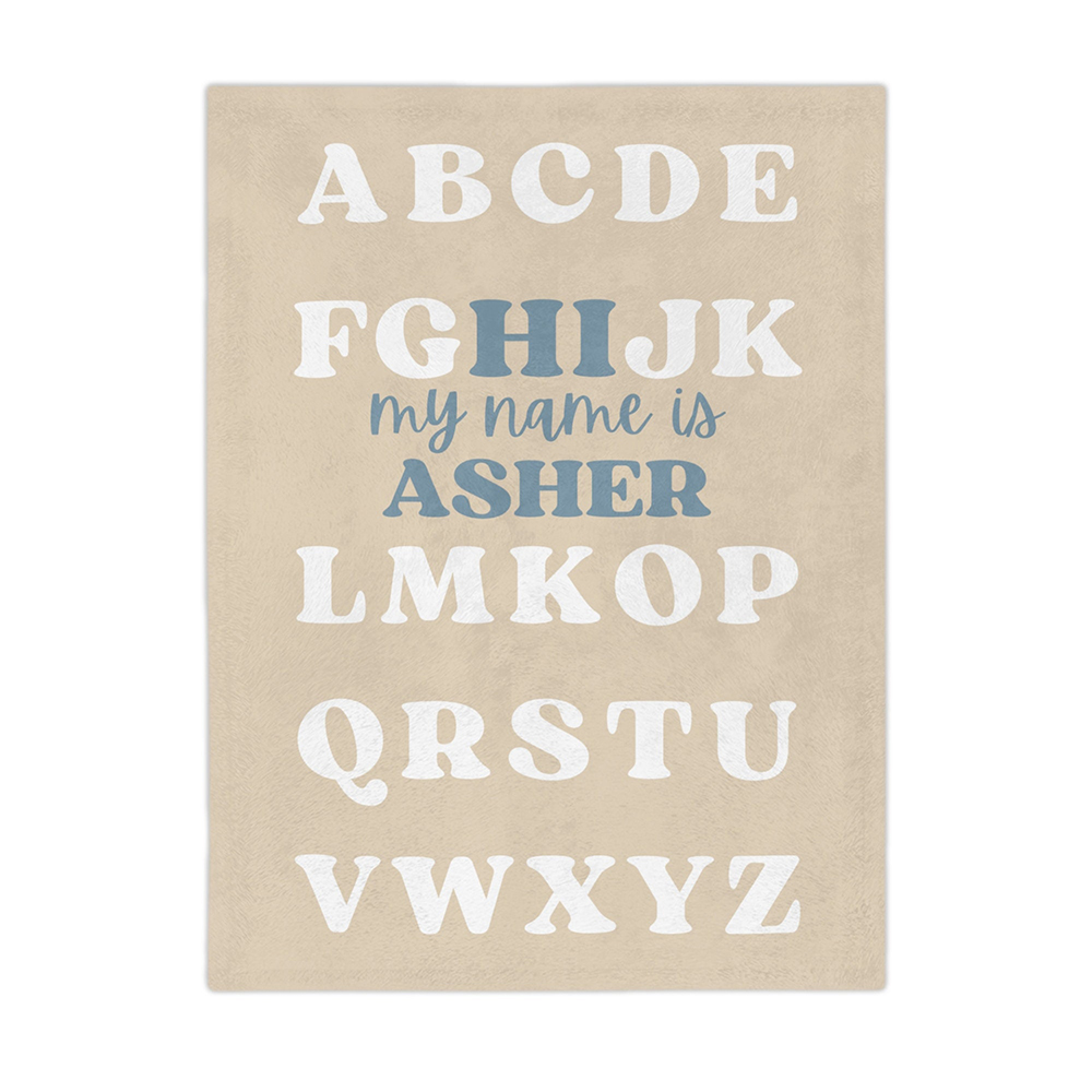 Personalized Baby Newborn Blanket with Name | BKMS016