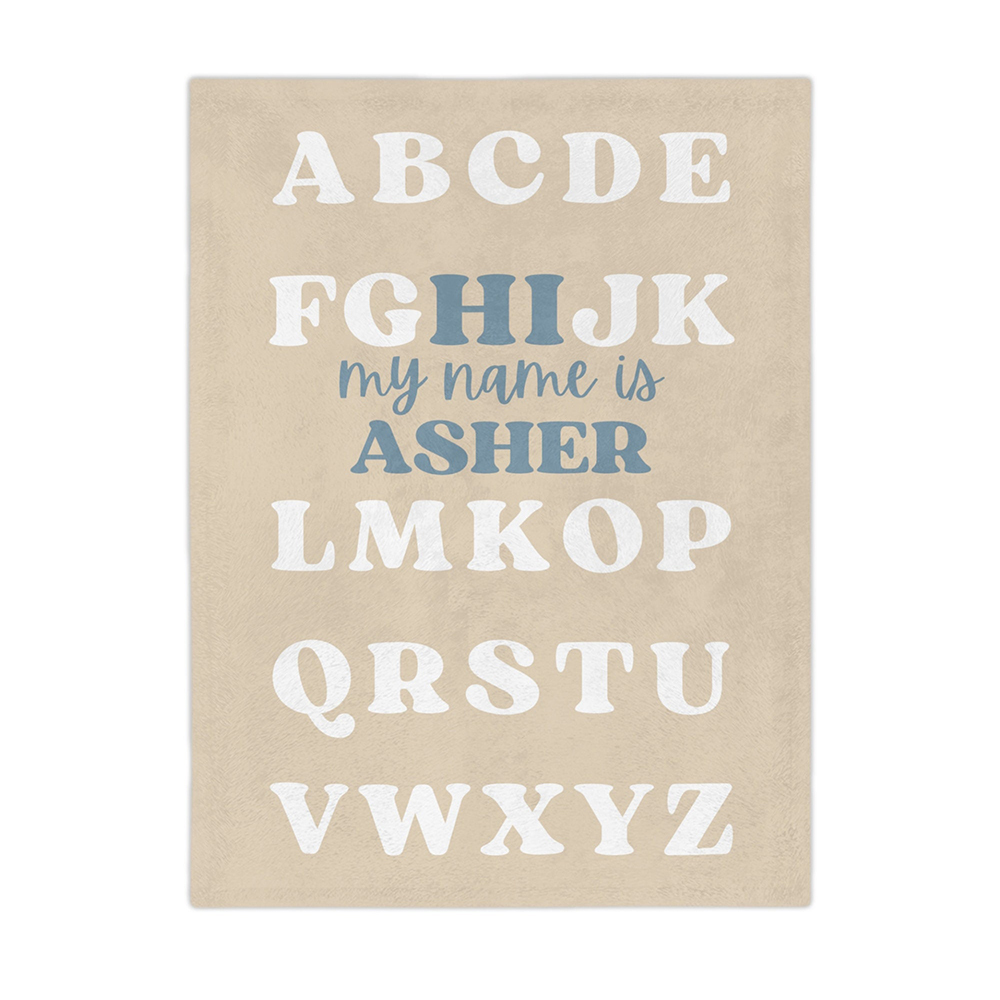 Personalized Baby Newborn Blanket with Name | BKMS016
