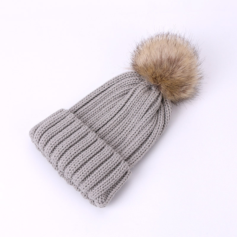 Personalized Embroidery Kid Pom Pom Hat With Scarf | HSKid48
