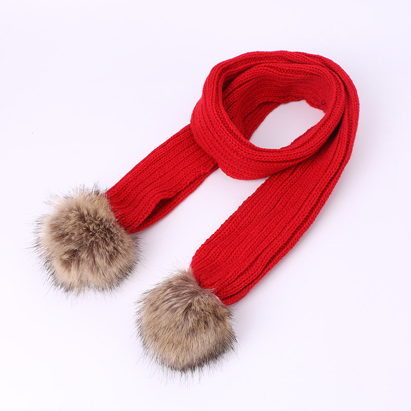 Personalized Embroidery Kid Pom Pom Hat With Scarf | HSKid48