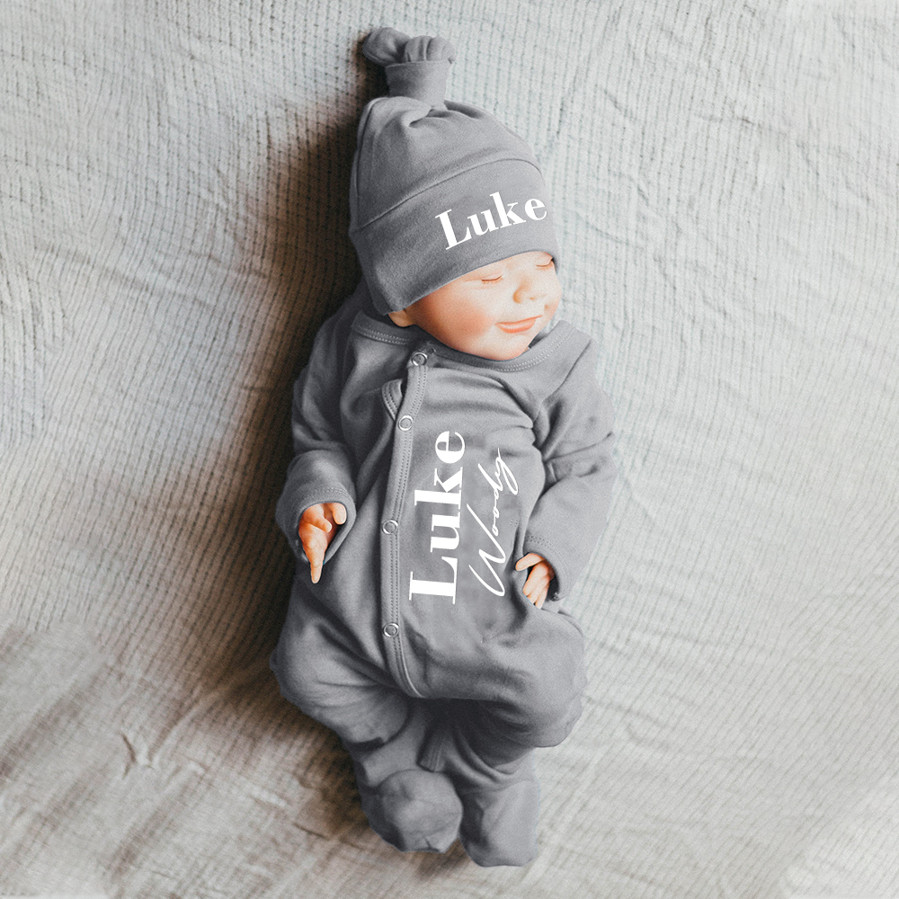 Personalized Baby Cotton Onesie Set | CWBaby26