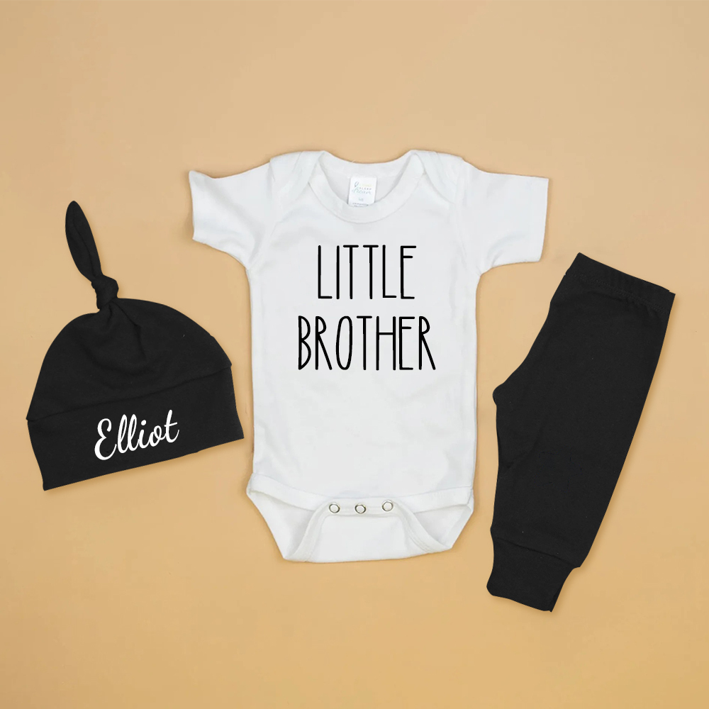 Personalized Little Brother Coming Home Outfit Set | CWBaby173