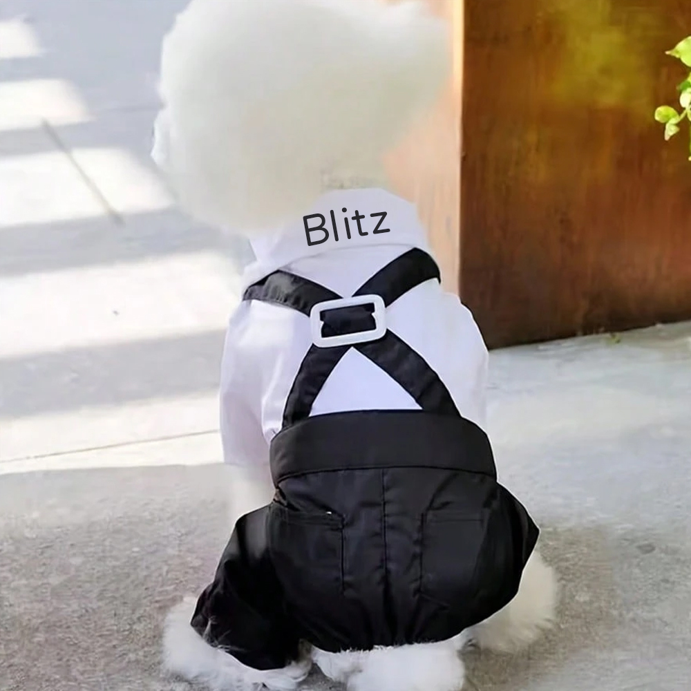 Personalized Pet Tuxedo Wedding Outfit | BKPet261