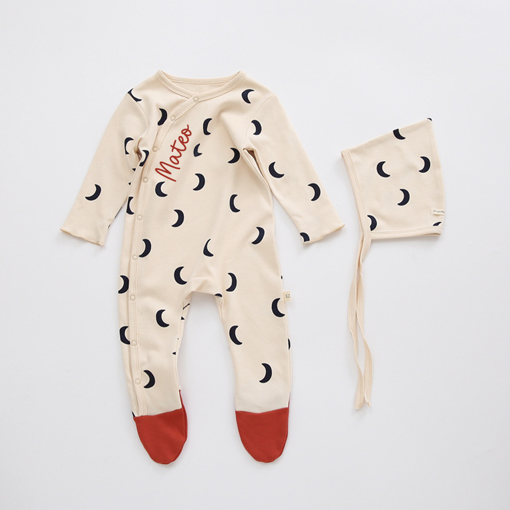 Personalized Baby Organic Soft Cotton Romper | CWBaby378