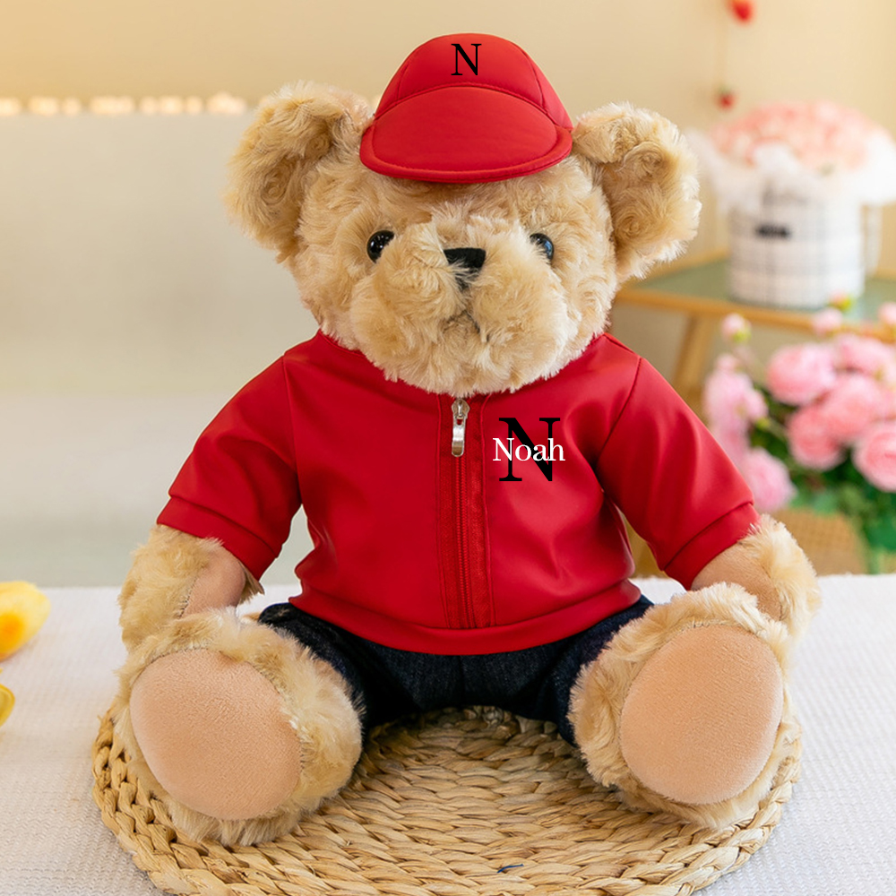 Personalized Kids Monogram Plush Teddy Bear Toy | CWToy111