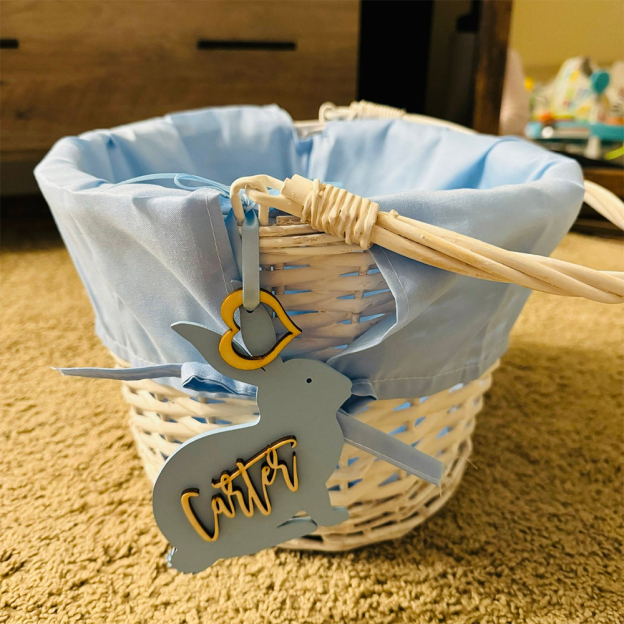 Personalized Bunny Easter Basket Tags | CWEaster34