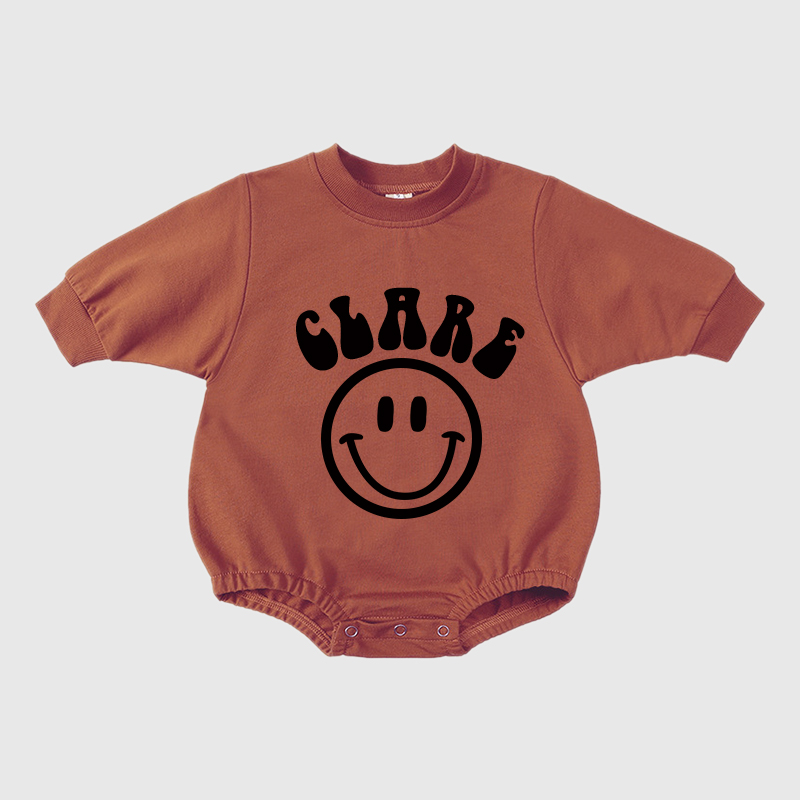 Personalized Kids Cozy Soft Sweatshirt Romper | inRomper04