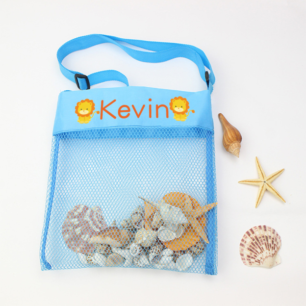 Personalized Lovely Seashell Mesh Beach Bag | CWBeach0201
