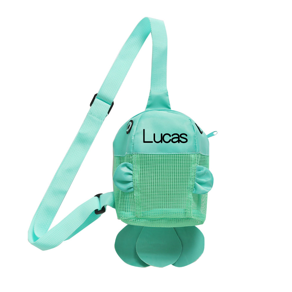 Personalized Clownfish Seashell Zipper Mesh Beach Bag | CWBeach164