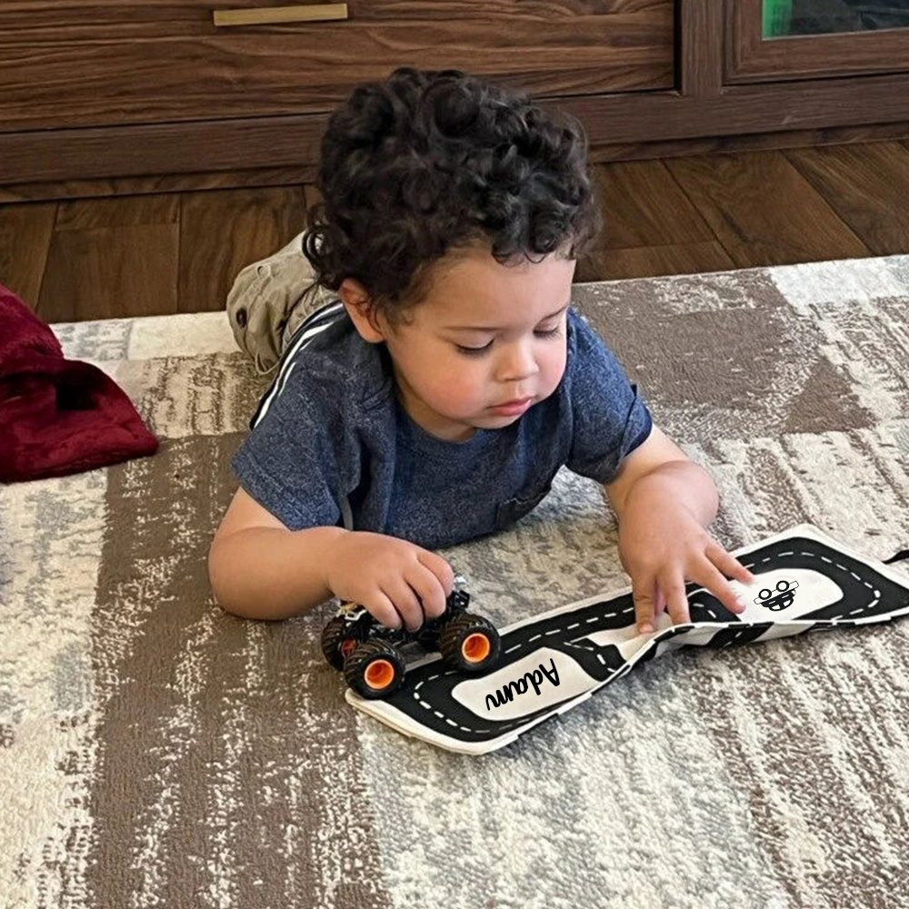 Personalized Kids Storage Bag with Road-patterned Game Mat | CWToy119