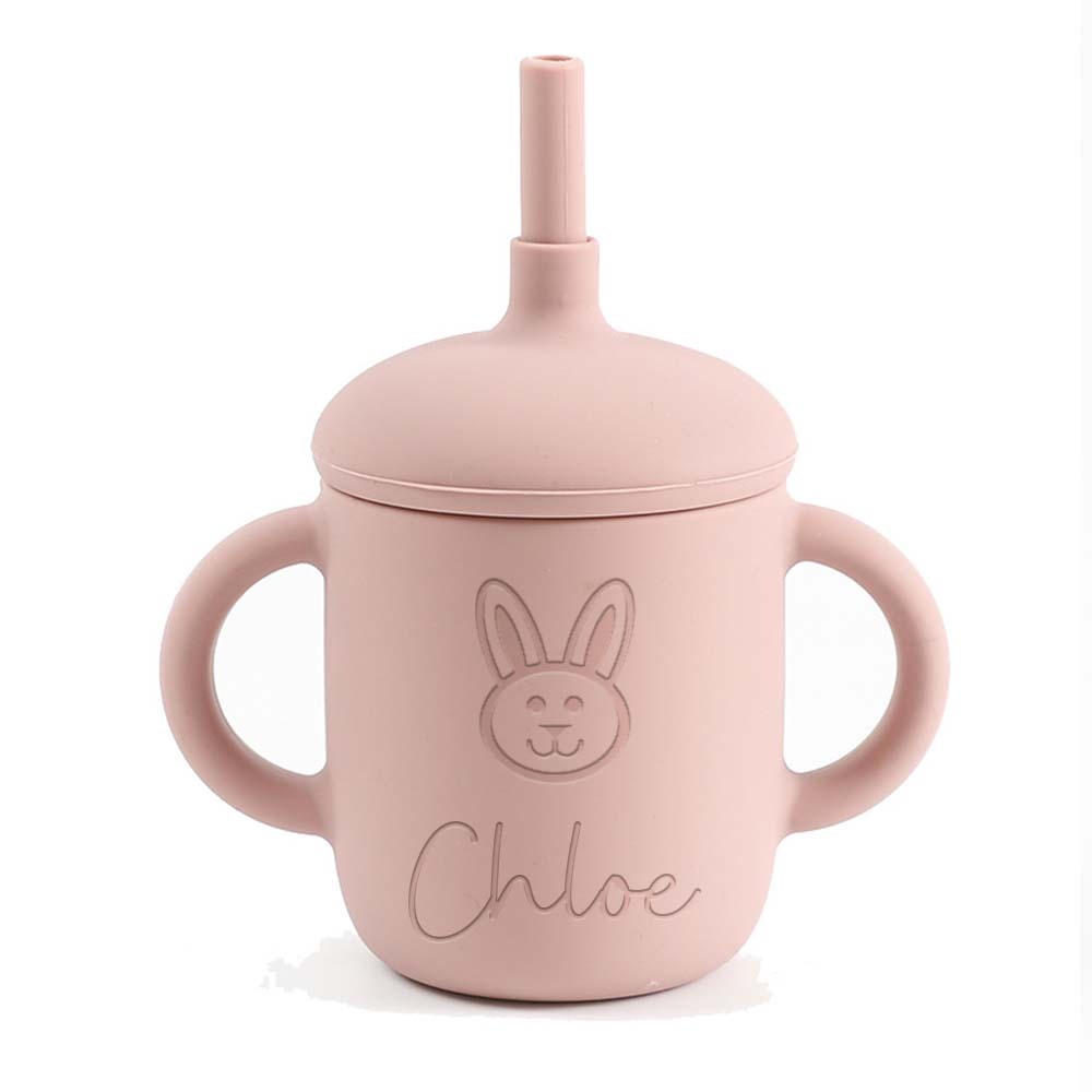 Personalised Baby Food Grade Sippy Silicone Cup | CWBaby5401