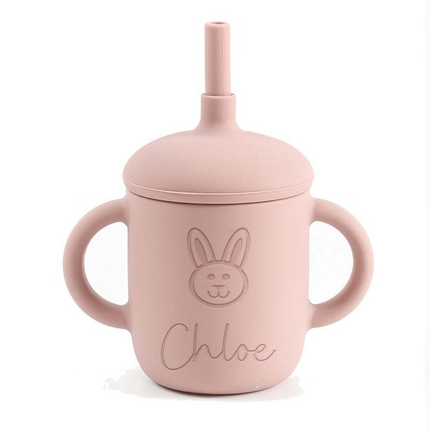 Personalised Baby Food Grade Sippy Silicone Cup | CWBaby5401