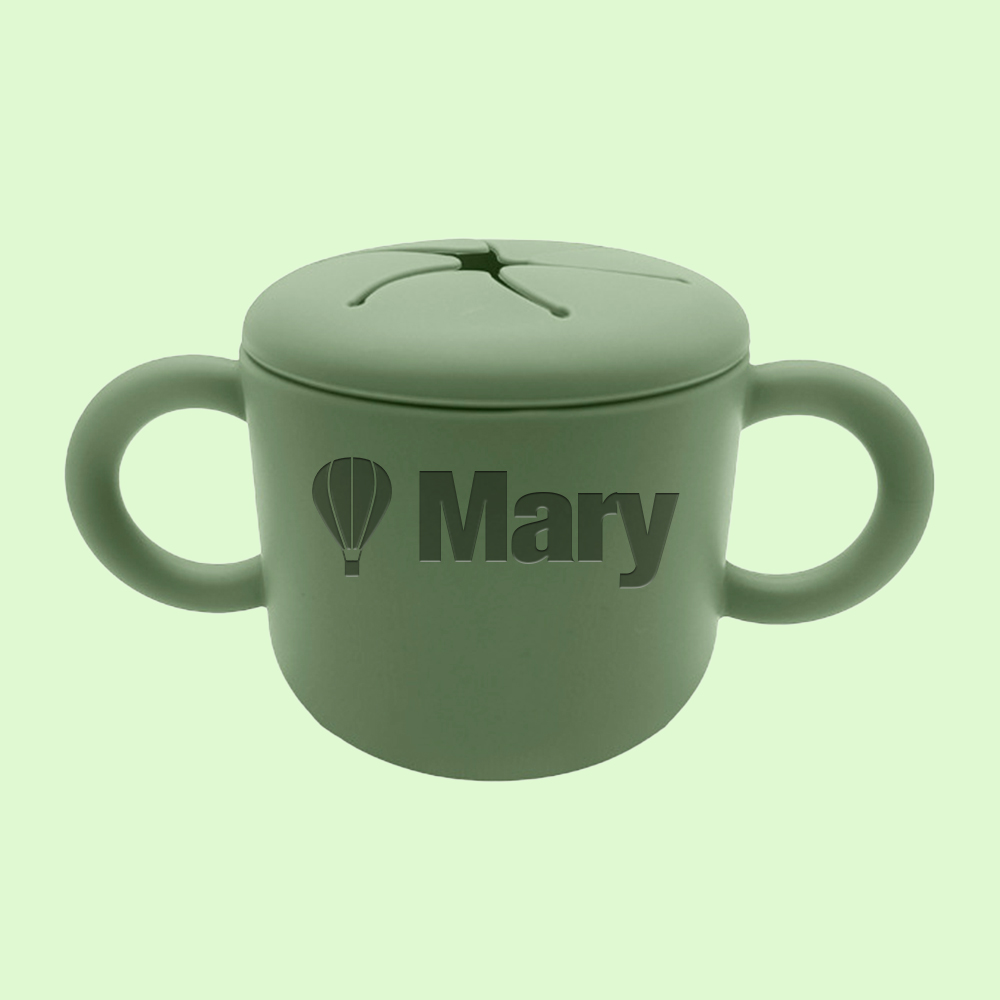 Personalised Baby Food Grade Silicone Snack Cup | CWBaby199