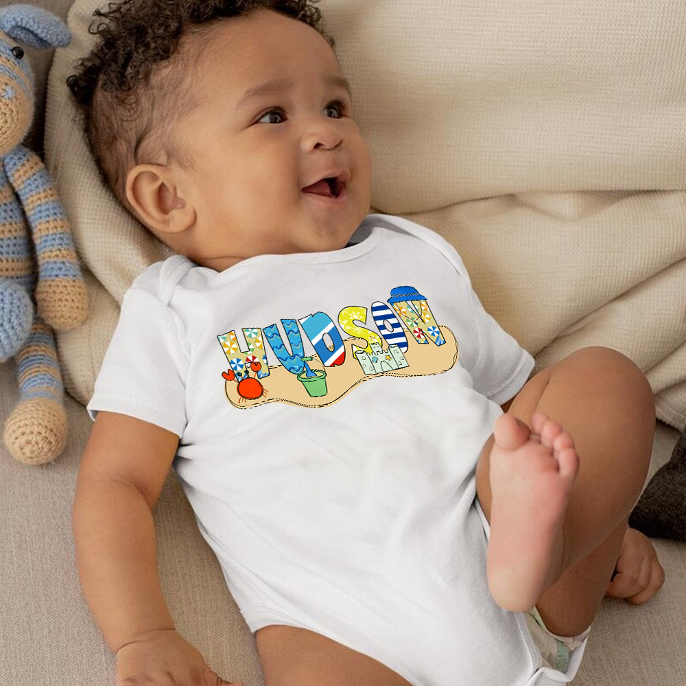 Personalized Baby Summer Beach Style Romper | CWBaby200
