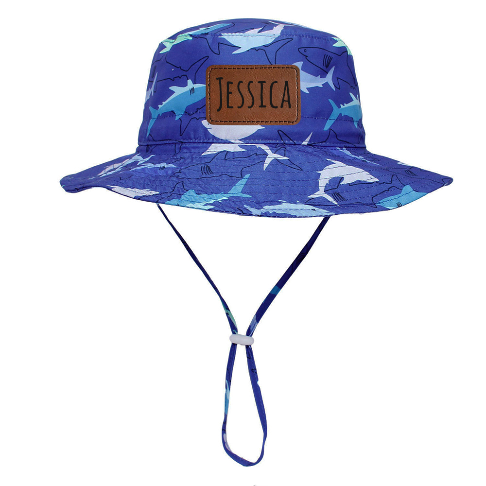 Personalized Leather Patch Cute Bucket Hat for Comfort & Unique | CWBeach174