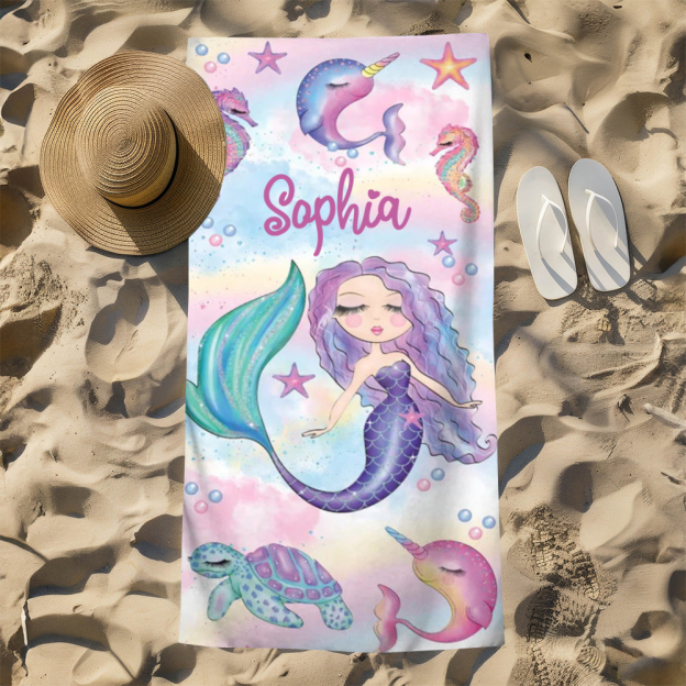 Personalized Lovely Kid Towel for Summer & Beach | CWTowel155