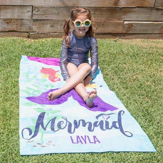 Personalized Lovely Kid Towel for Summer & Beach | CWTowel158
