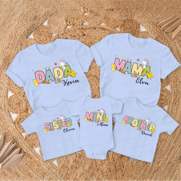 Personalized Family Happy Easter Matching Shirt | CWEaster56