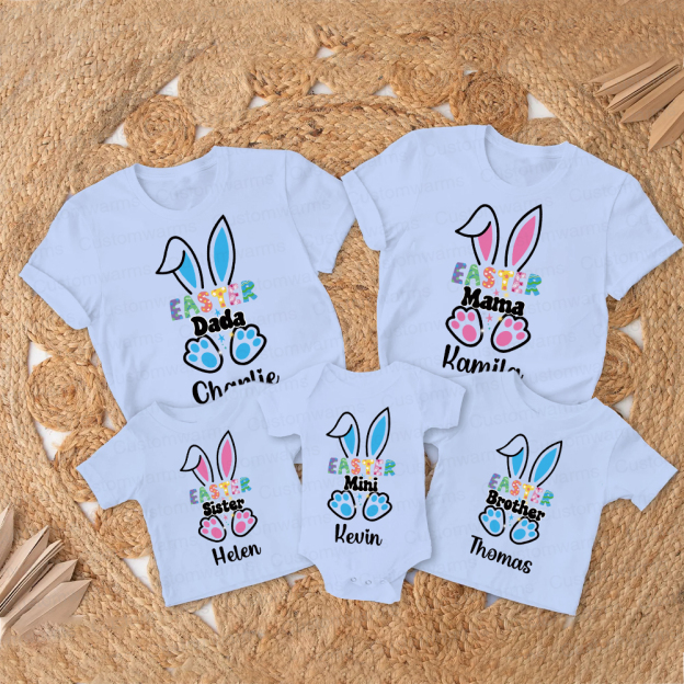 Personalized Family Happy Easter Matching Shirt | CWEaster55