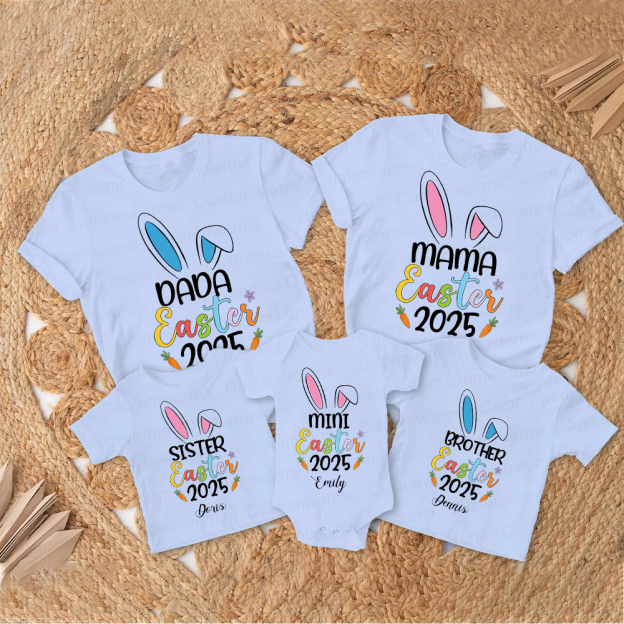Personalized Family Happy Easter Matching Shirt | CWEaster57