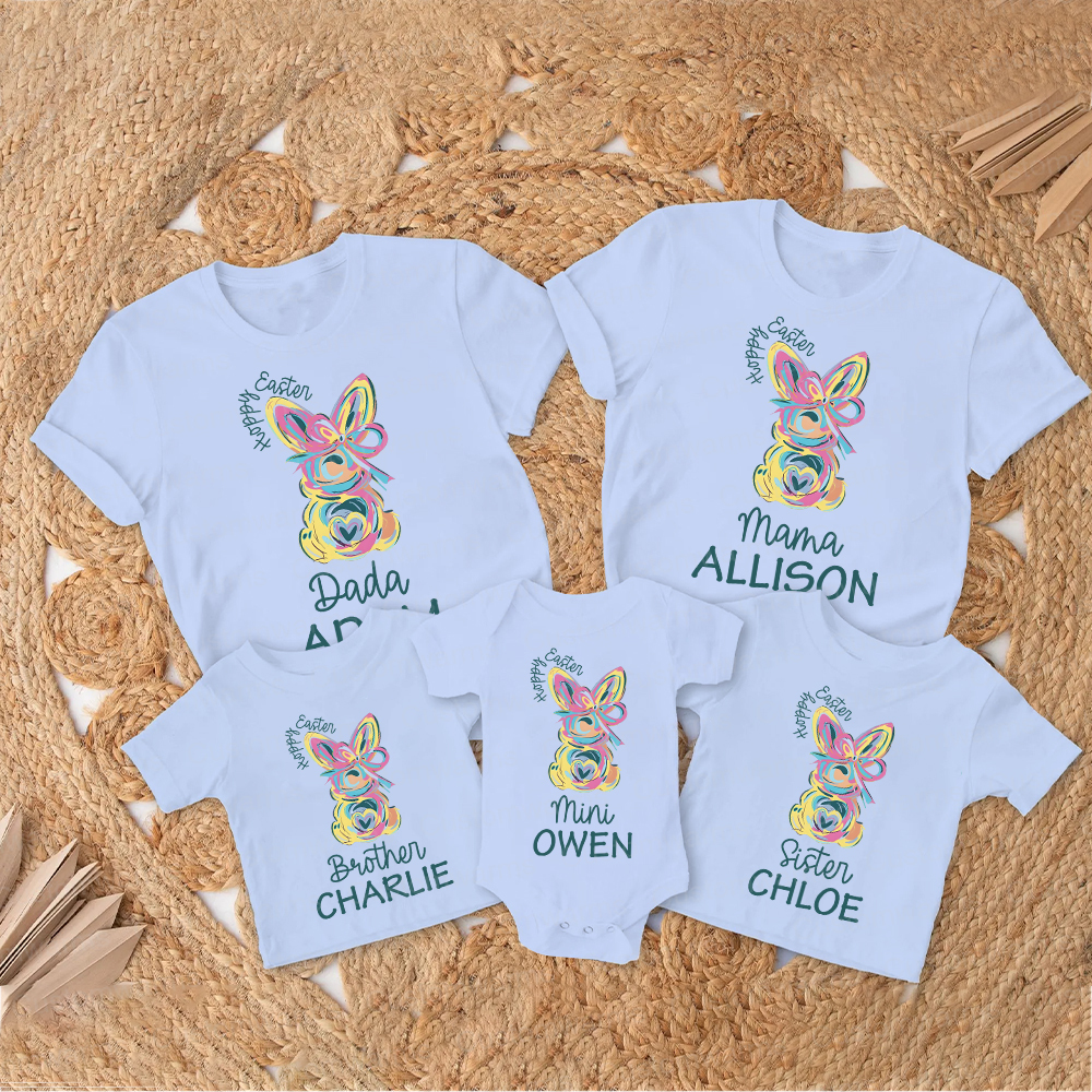 Personalized Family Happy Easter Matching Shirt | CWEaster58