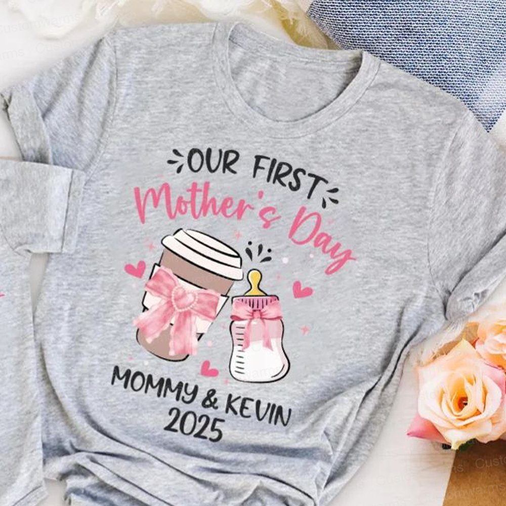 Personalized First Mother's Day Mommy and Baby Outfit | CWFamily16