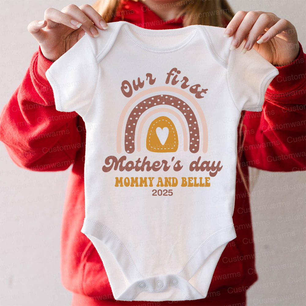 Personalized First Mother's Day Mommy and Baby Outfit | CWFamily31