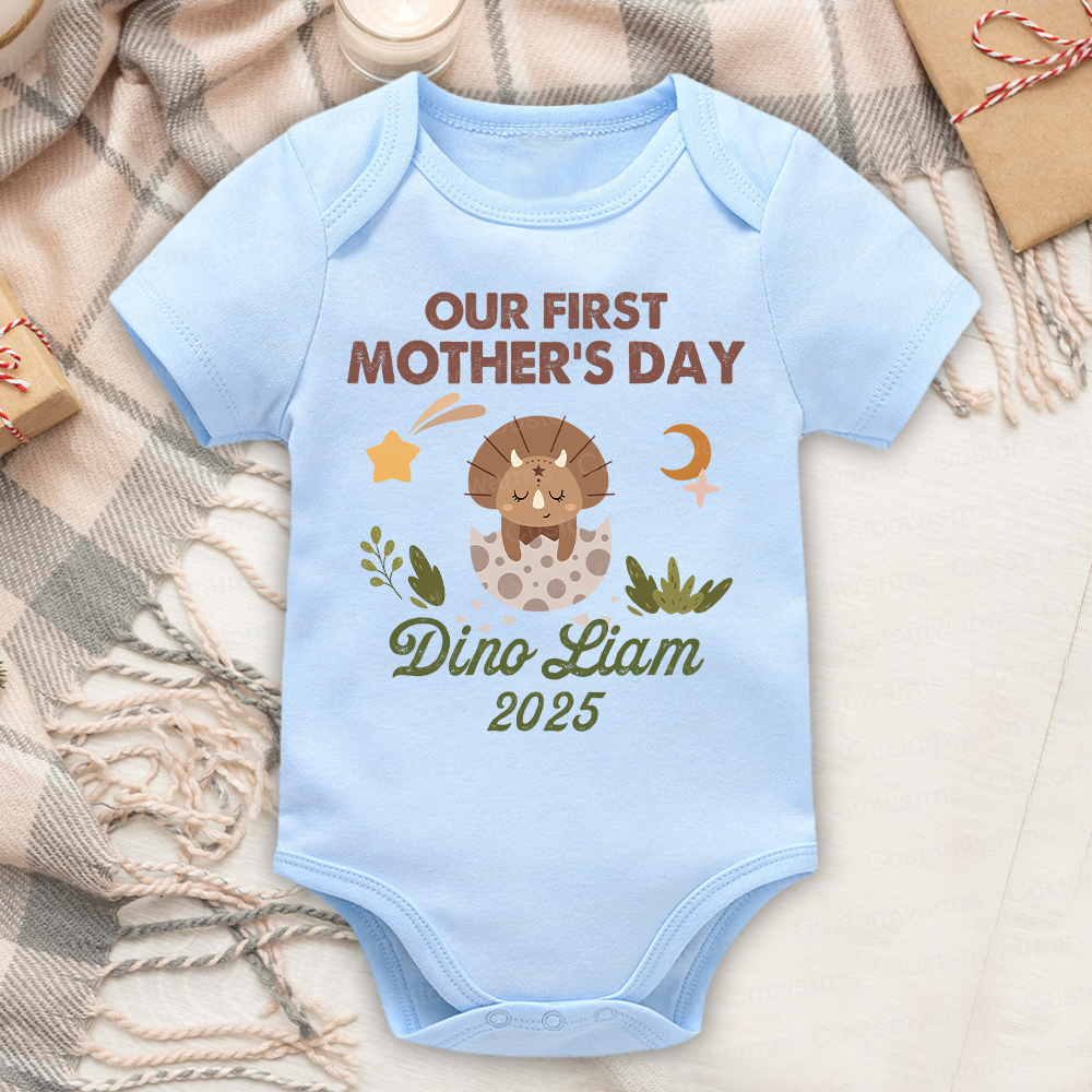 Personalized First Mother's Day Mommy and Baby Outfit | CWFamily32