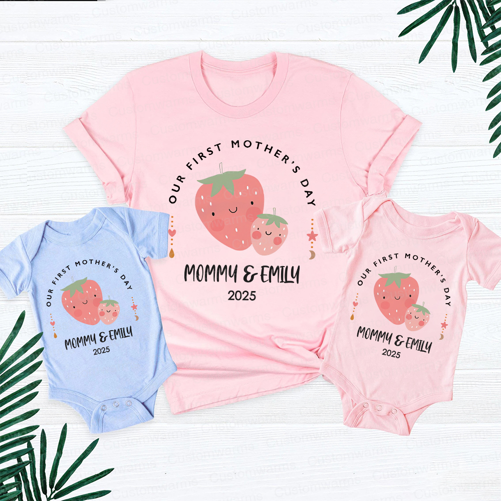 Personalized First Mother's Day Mommy and Baby Outfit | CWFamily18