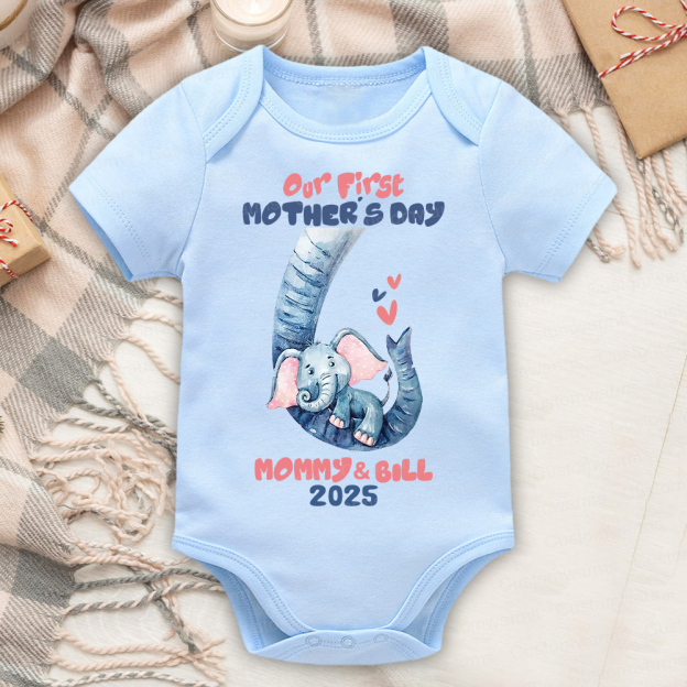 Personalized First Mother's Day Mommy and Baby Outfit | CWFamily35