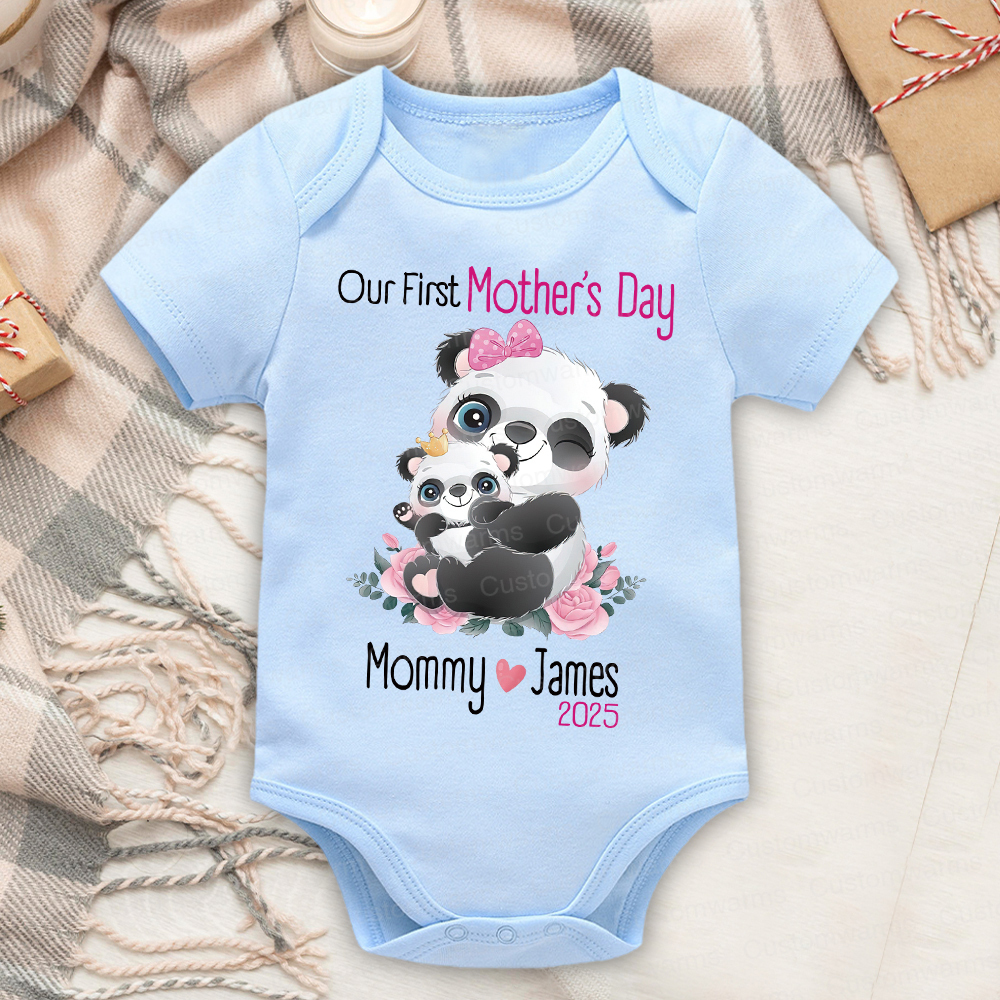Personalized First Mother's Day Mommy and Baby Outfit | CWFamily37