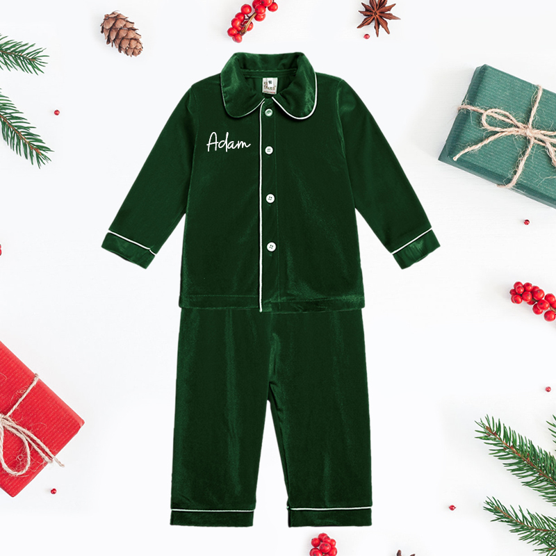 Personalized Embroidered Kids Christmas Outfit | inSet20