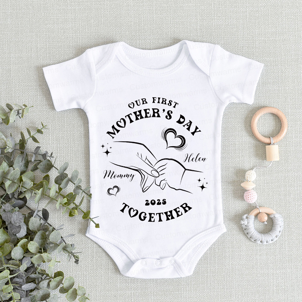 Personalized First Mother's Day Mommy and Baby Outfit | CWFamily39
