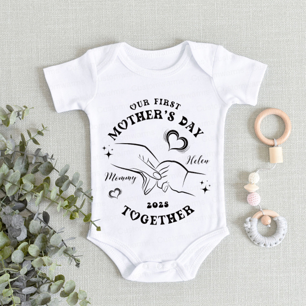 Personalized First Mother's Day Mommy and Baby Outfit | CWFamily39