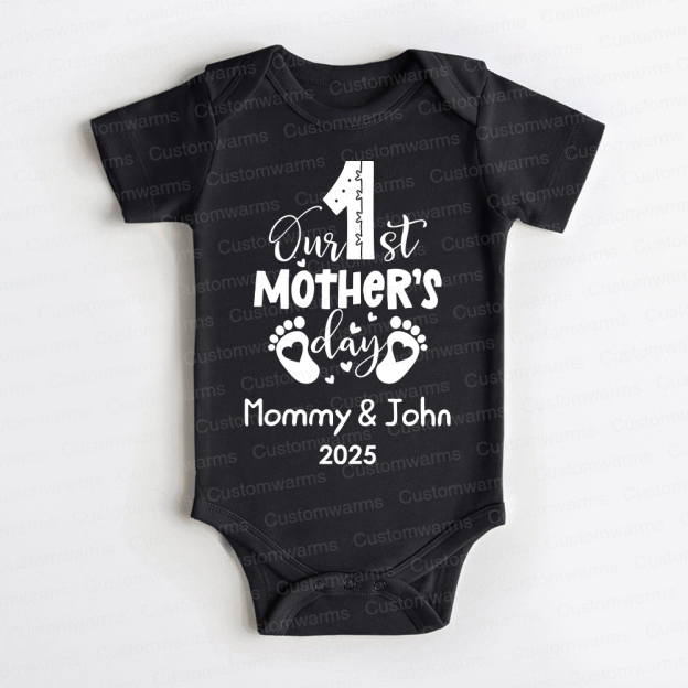Personalized First Mother's Day Mommy and Baby Outfit | CWFamily20