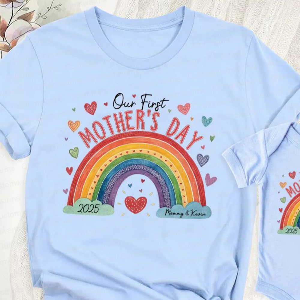 Personalized First Mother's Day Mommy and Baby Outfit | CWFamily21