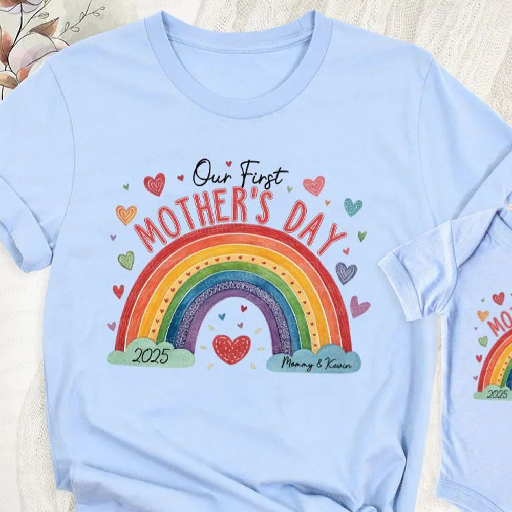 Personalized First Mother's Day Mommy and Baby Outfit | CWFamily21