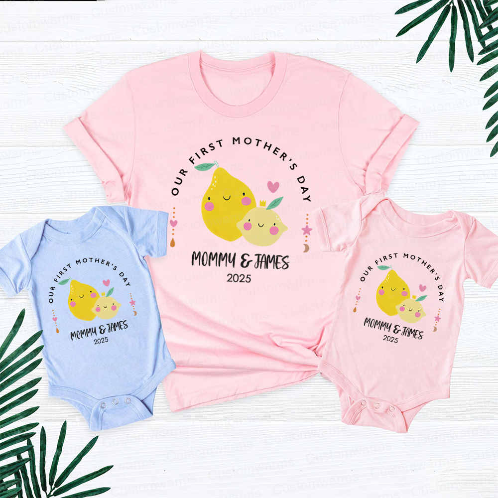 Personalized First Mother's Day Mommy and Baby Outfit | CWFamily22