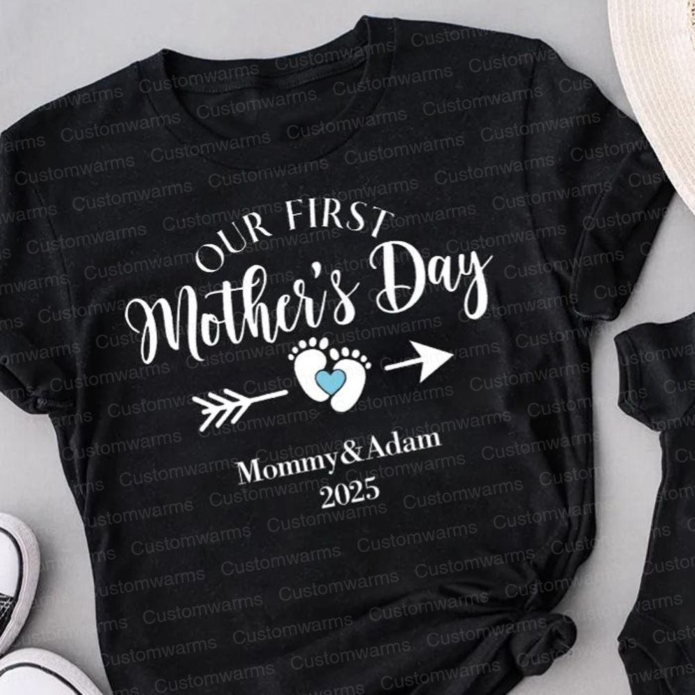 Personalized First Mother's Day Mommy and Baby Outfit | CWFamily23