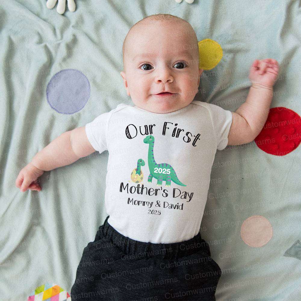 Personalized First Mother's Day Mommy and Baby Outfit | CWFamily27