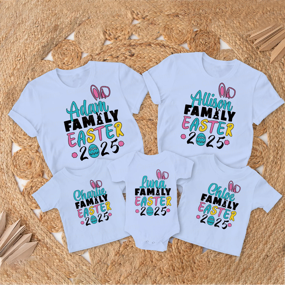 Personalized Family Happy Easter Matching Shirt | CWEaster66