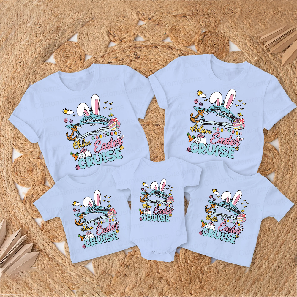 Personalized Family Happy Easter Matching Shirt | CWEaster70