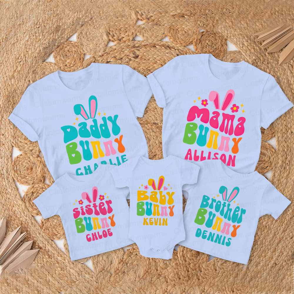 Personalized Family Happy Easter Matching Shirt | CWEaster75